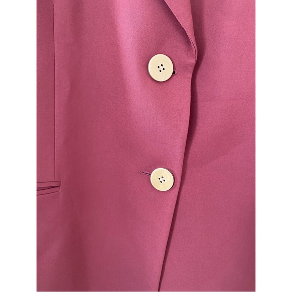 BOUGUESSA Two-tone Fitted Blazer in Terracotta Size Medium - Picture 4 of 8